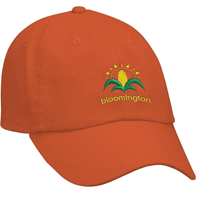 Cotton Washed Cap - Solid - Embroidered