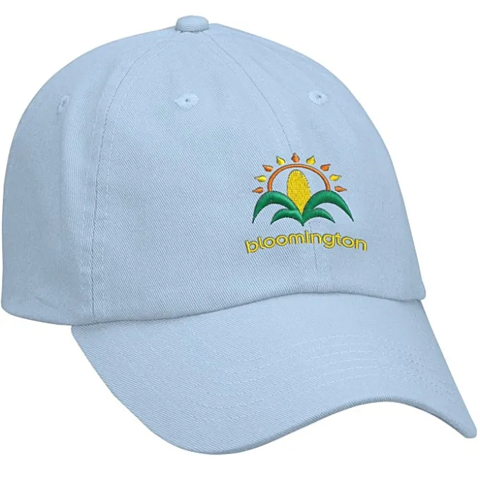 Cotton Washed Cap - Solid - Embroidered