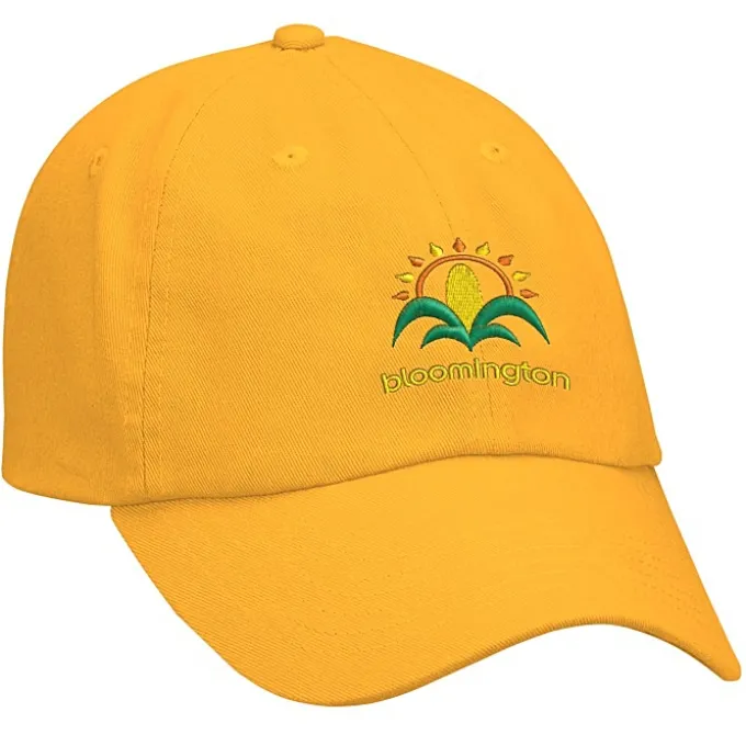 Cotton Washed Cap - Solid - Embroidered