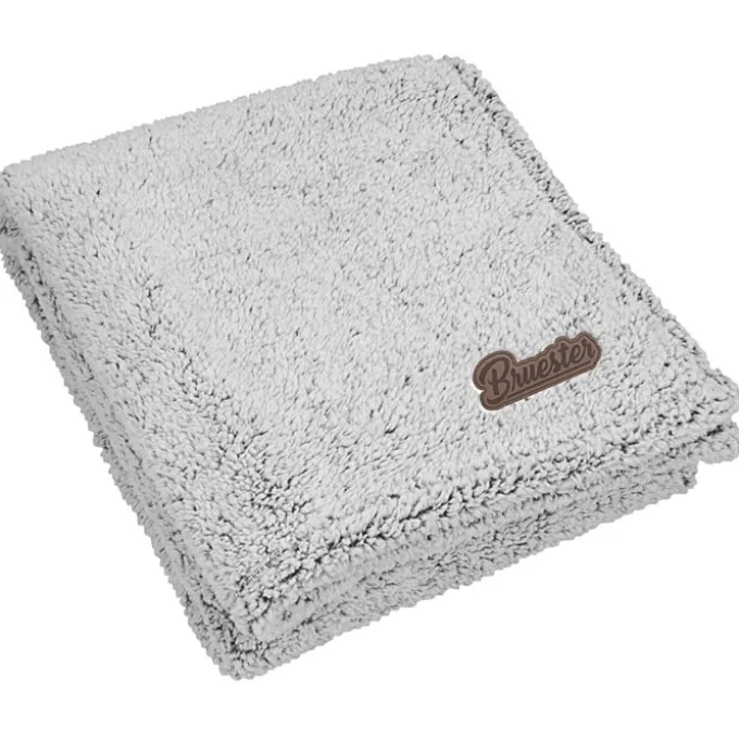 Cozy Sherpa Blanket - Laser Engraved Patch