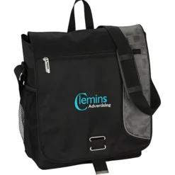 Crossing Vertical Laptop Messenger - Embroidered