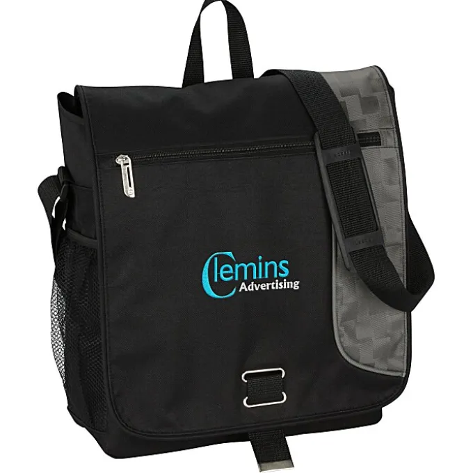 Crossing Vertical Laptop Messenger - Embroidered