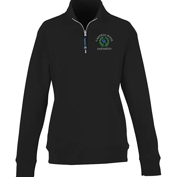 Crosswind 1/4-Zip Sweatshirt - Ladies' - Embroidered
