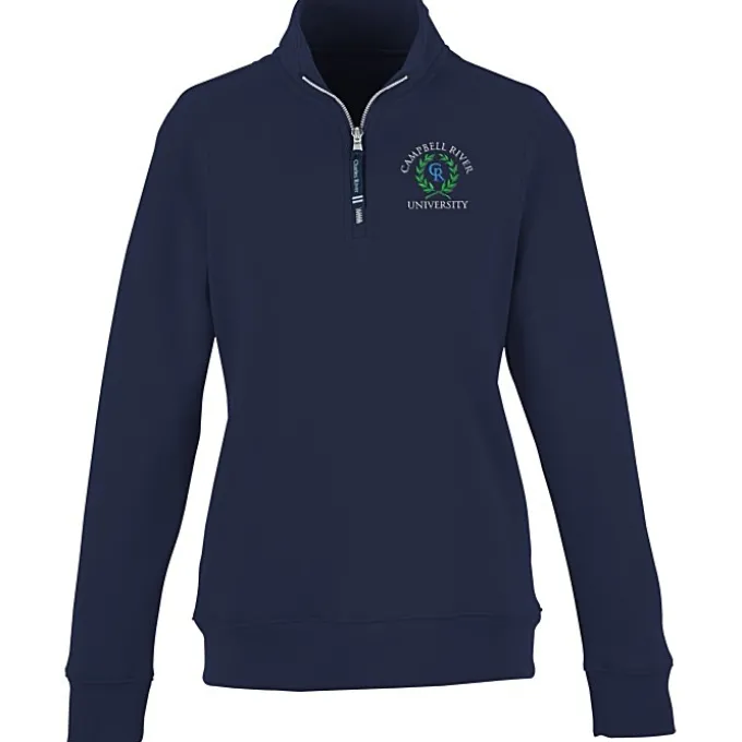 Crosswind 1/4-Zip Sweatshirt - Ladies' - Embroidered