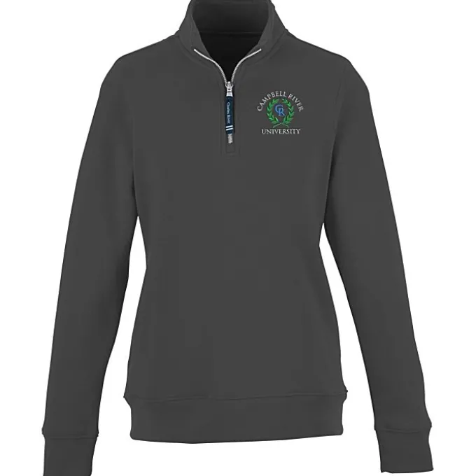 Crosswind 1/4-Zip Sweatshirt - Ladies' - Embroidered