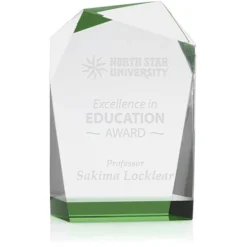 Crown Arch Crystal Award - 6 inches