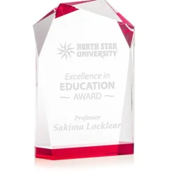 Crown Arch Crystal Award - 6 inches