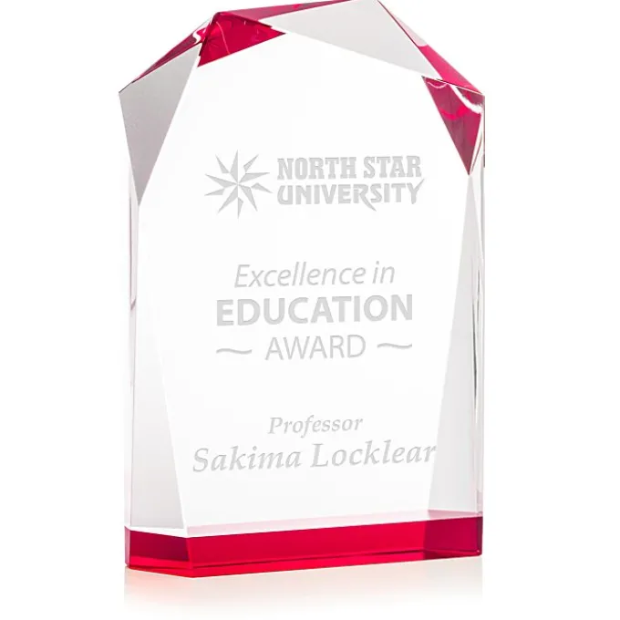 Crown Arch Crystal Award - 6 inches
