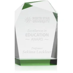 Crown Arch Crystal Award - 6 inches