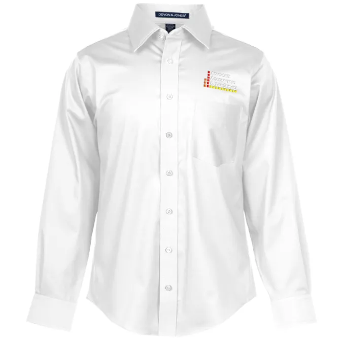 Crown Collection Solid Stretch Twill Shirt - Men's