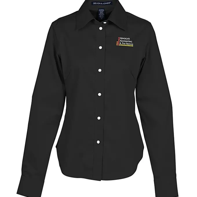 Crown Collection Solid Stretch Twill Shirt - Ladies'
