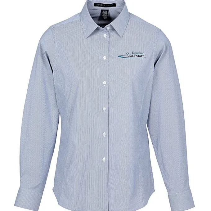 CrownLux Performance Microstripe Shirt - Ladies'