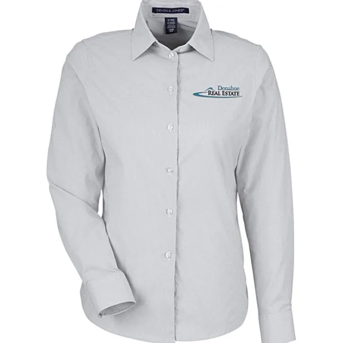 CrownLux Performance Microstripe Shirt - Ladies'