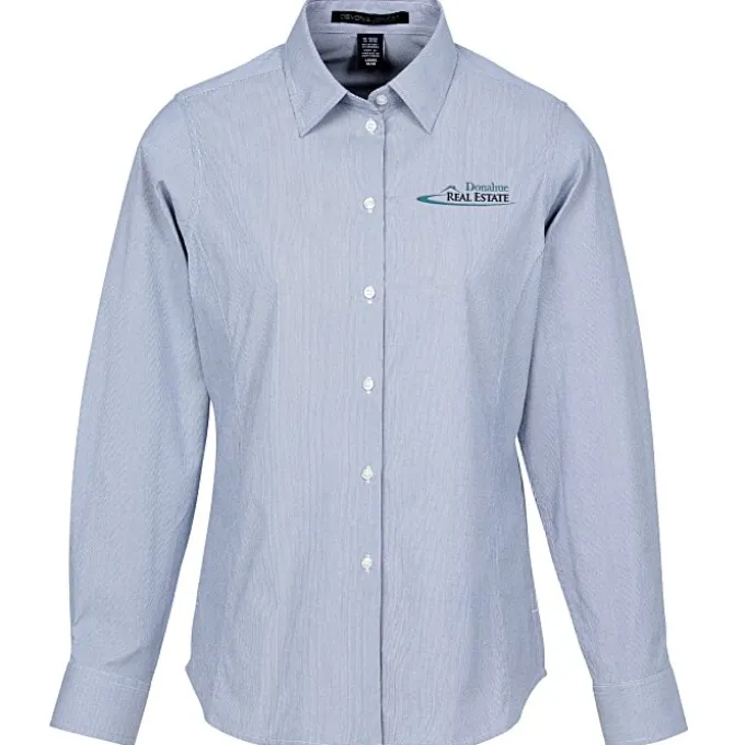CrownLux Performance Microstripe Shirt - Ladies'
