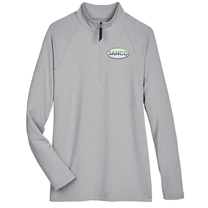 CrownLux Performance Micro Stripe 1/4-Zip Pullover - Ladies'