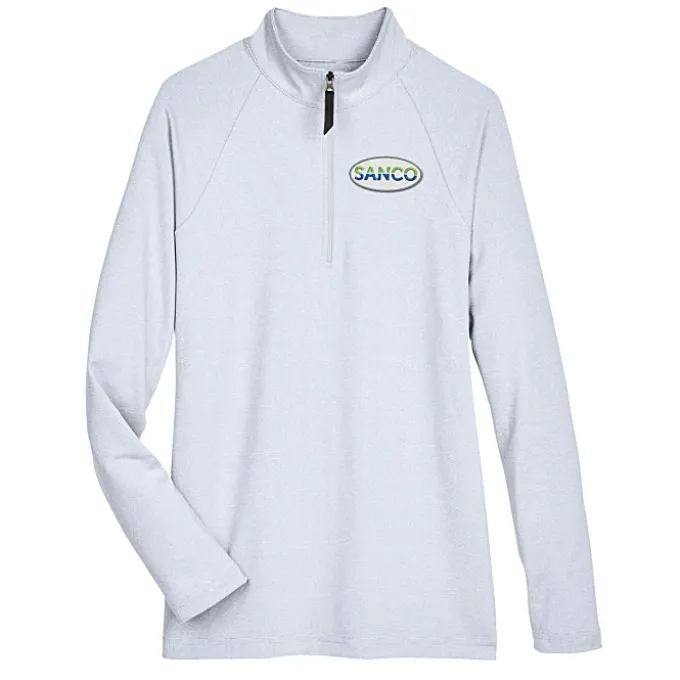 CrownLux Performance Micro Stripe 1/4-Zip Pullover - Ladies'