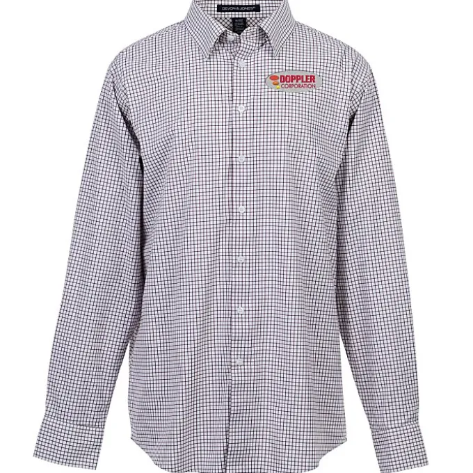 CrownLux Performance Micro Windowpane Shirt - Men's