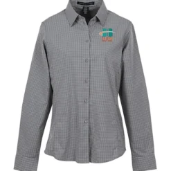 CrownLux Performance Mini Check Shirt - Ladies'