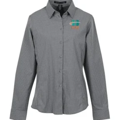 CrownLux Performance Mini Check Shirt - Ladies'