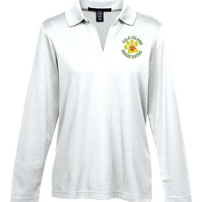 CrownLux Performance Plaited LS Polo - Ladies'