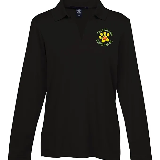 CrownLux Performance Plaited LS Polo - Ladies'