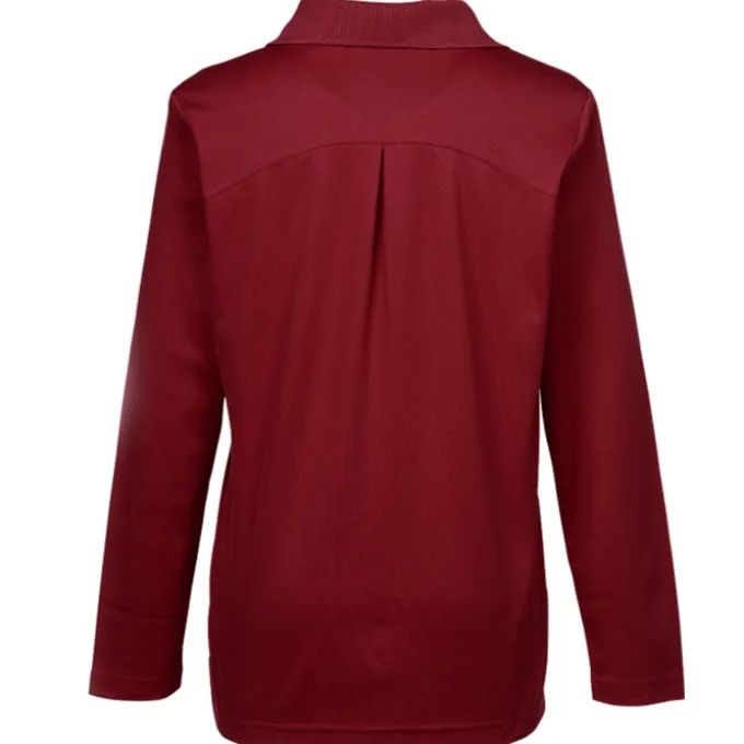 CrownLux Performance Plaited LS Polo - Ladies'