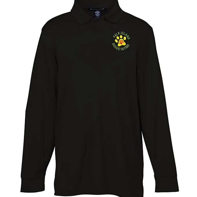CrownLux Performance Plaited LS Polo - Men's