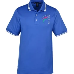 CrownLux Performance Plaited Tipped Polo - Men's