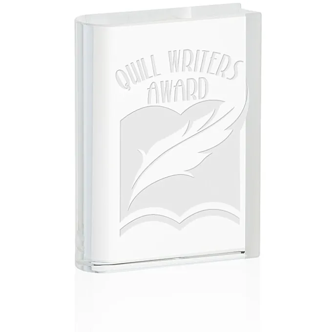 Crystal Book Award - 4 inches