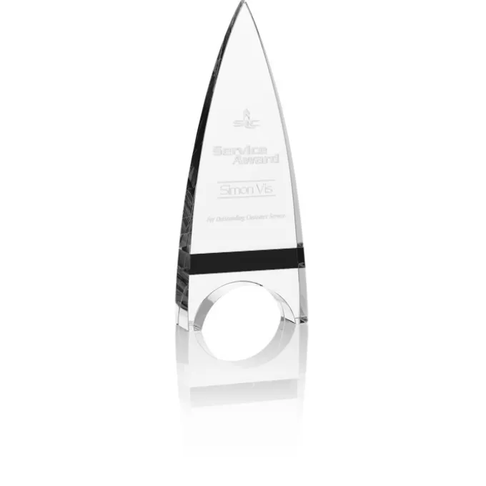 Crystal Crest Award - 9 inches