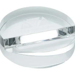 Crystal Paperweight Phone Stand - Round