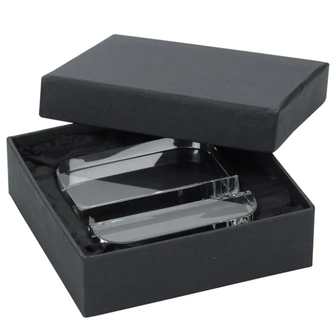 Crystal Paperweight Phone Stand - Square