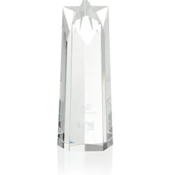 Crystal Star Obelisk Award - 10 inches