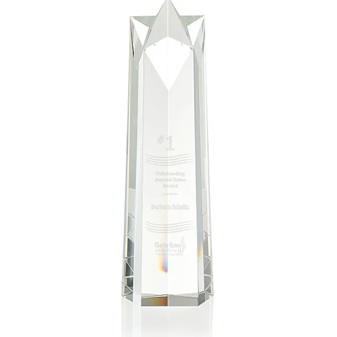 Crystal Star Obelisk Award - 12 inches