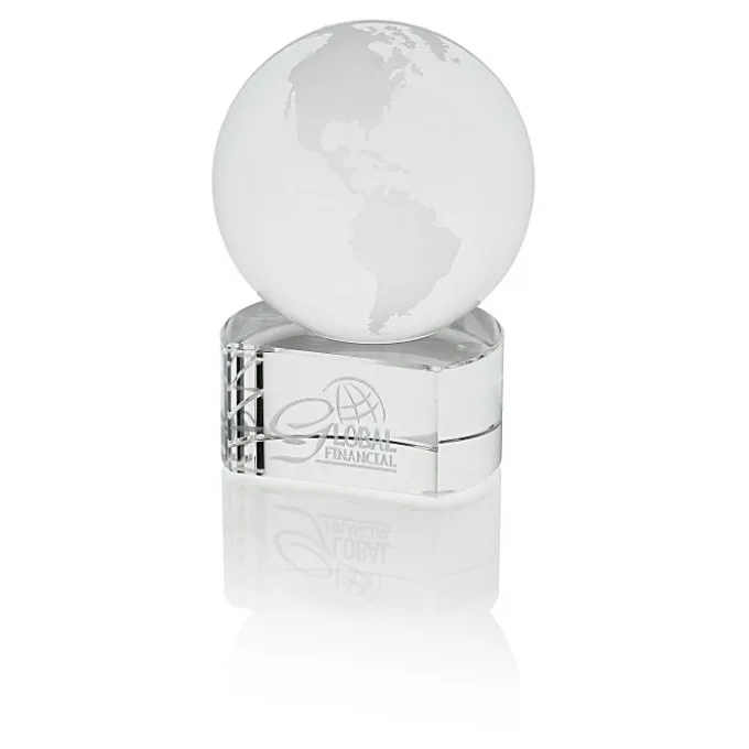 Crystal World Award - 3 inches