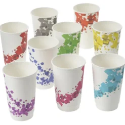 Cubes Floating Full Color Insulated Paper Cup - 16 oz.