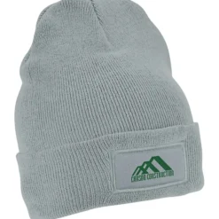 Cuffed Knit Beanie with Patch