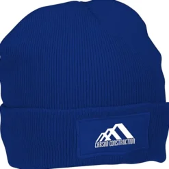 Cuffed Knit Beanie with Patch