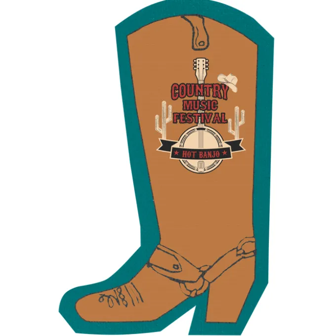 Cushioned Jar Opener - Cowboy Boot - Full Color
