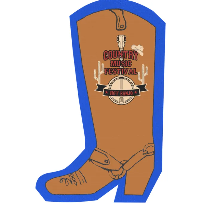 Cushioned Jar Opener - Cowboy Boot - Full Color