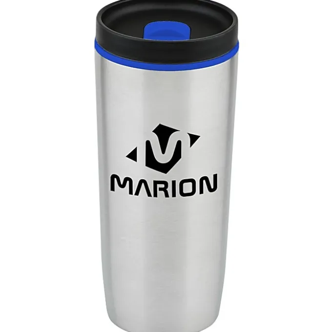 Custom Accent Stainless Travel Mug - 16 oz