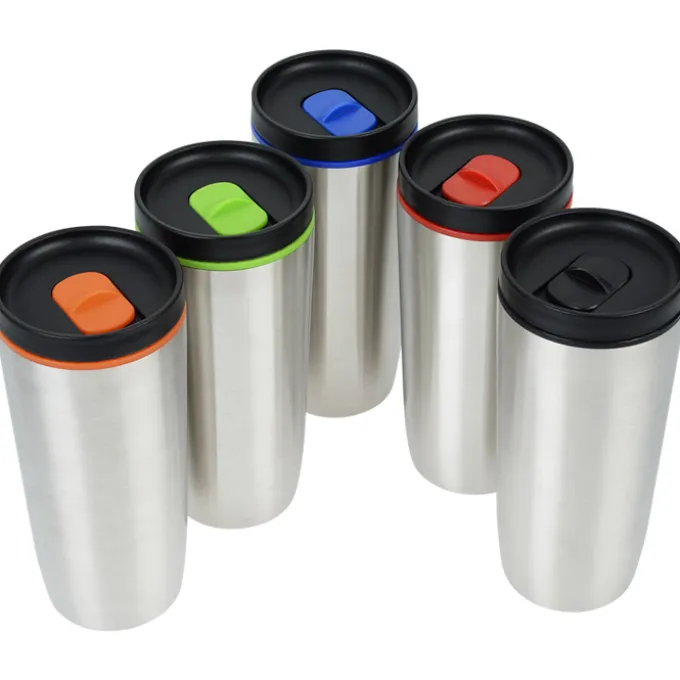 Custom Accent Stainless Travel Mug - 16 oz