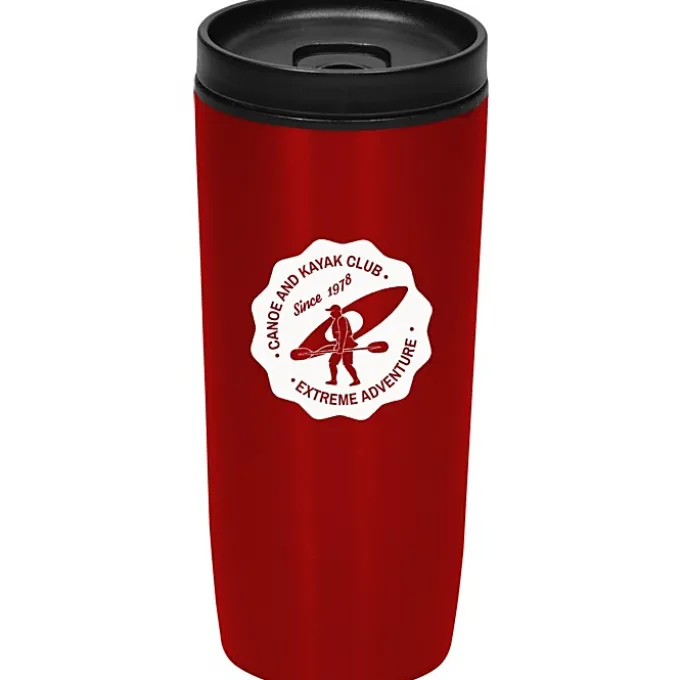 Custom Accent Stainless Travel Mug - 16 oz - Colors