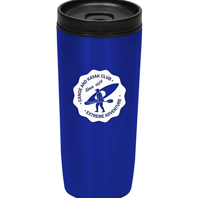 Custom Accent Stainless Travel Mug - 16 oz - Colors