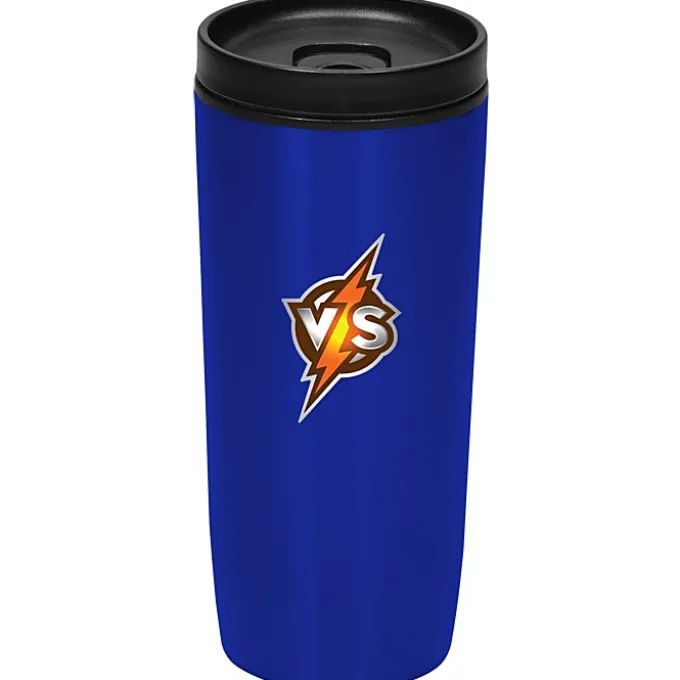 Custom Accent Stainless Travel Mug - 16 oz - Colors - Full Color