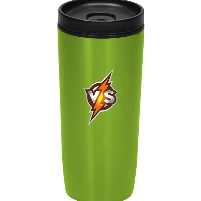 Custom Accent Stainless Travel Mug - 16 oz - Colors - Full Color