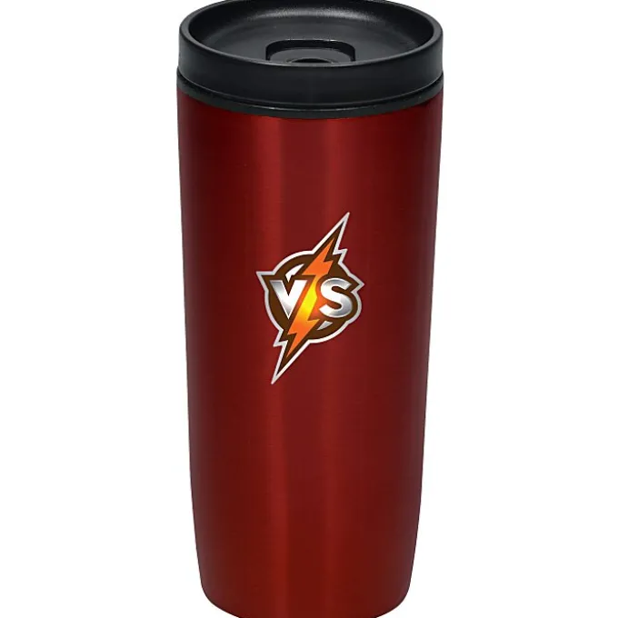 Custom Accent Stainless Travel Mug - 16 oz - Colors - Full Color