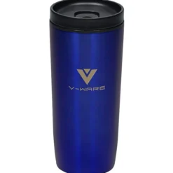 Custom Accent Stainless Travel Mug - 16 oz - Colors - Laser Engraved