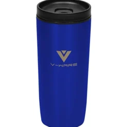 Custom Accent Stainless Travel Mug - 16 oz - Colors - Laser Engraved