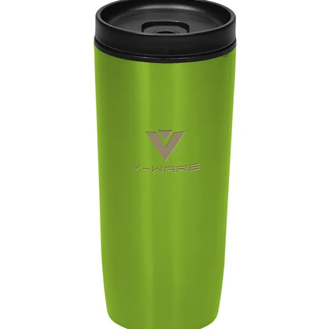 Custom Accent Stainless Travel Mug - 16 oz - Colors - Laser Engraved